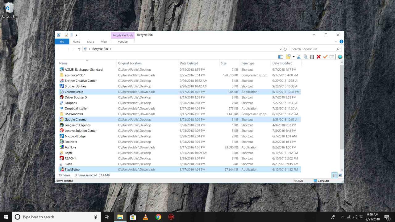 Jak obnovit smazané soubory z koše Windows?